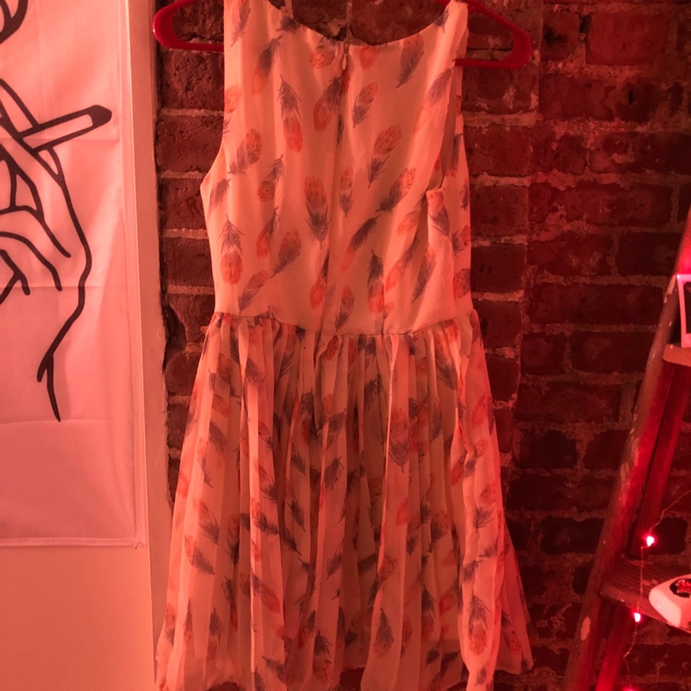 Colorful Flowy Feather Dress